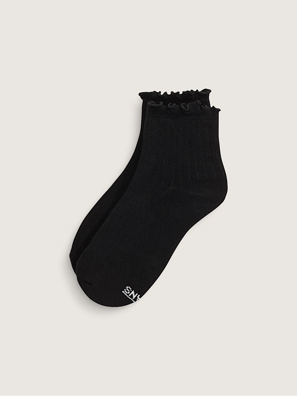 Vans Black Lettuce Edge Half Crew Socks